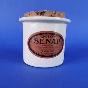 Alpotekets Senap, Gustavsberg, white storage cup
