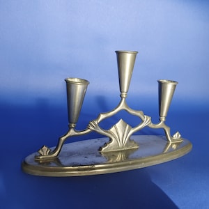 Pewter candle holder for 3, Svenskt Tenn, made in Sweden