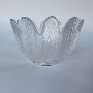 Reijmyre glass bowl, 60s, petal shape