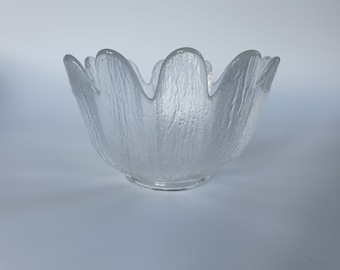 Reijmyre glass bowl, 60s, petal shape