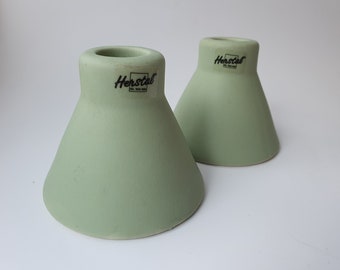 Set of 2 Herstal green candle holders