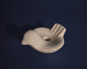 Petit bougeoir oiseau en céramique