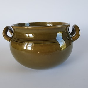 Höganäs keramik green pot/bowl, made in Sweden