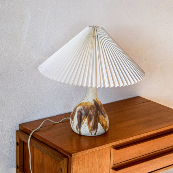 DANISH DESIGN Lampe Keramik Tischlampe | Vintage 1960er Mid Century Boho Skandinavisch