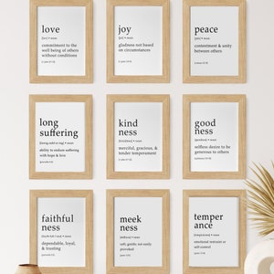King James Version Fruit of the Spirit: Script Font, DIGITAL Prints, Many Sizes, KJV Sign, Christian Wall Art, Bible Verse Prints