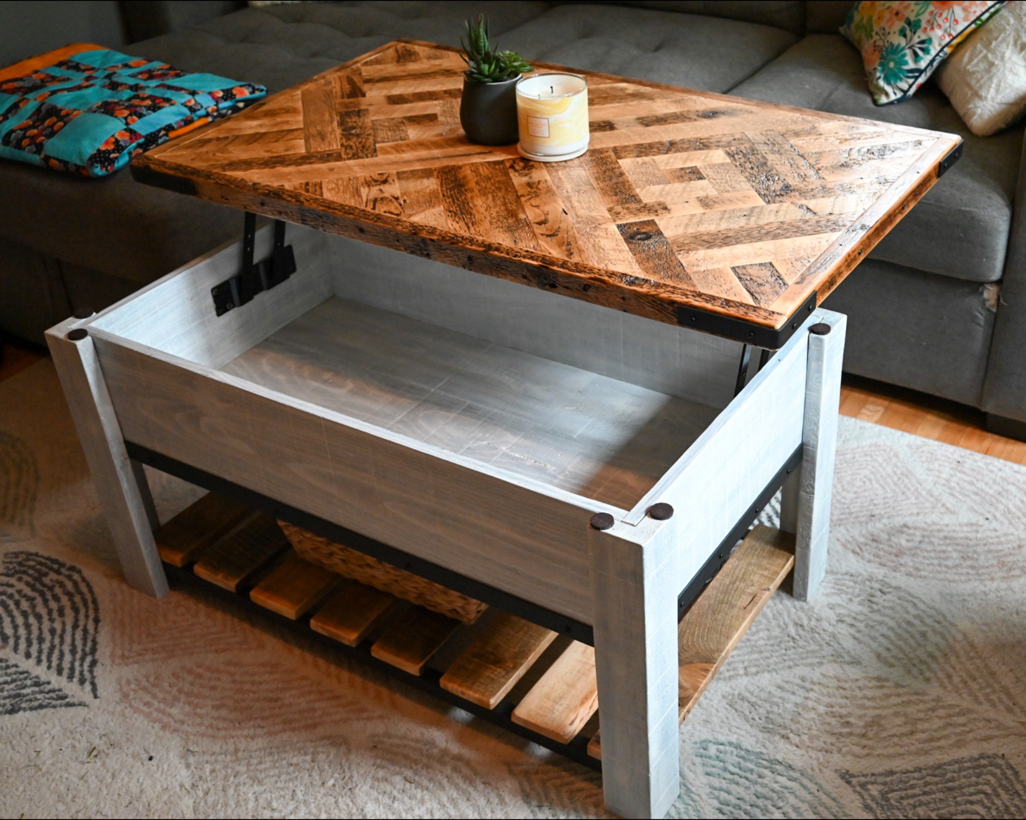 Farmhouse Coffee Table- with storage