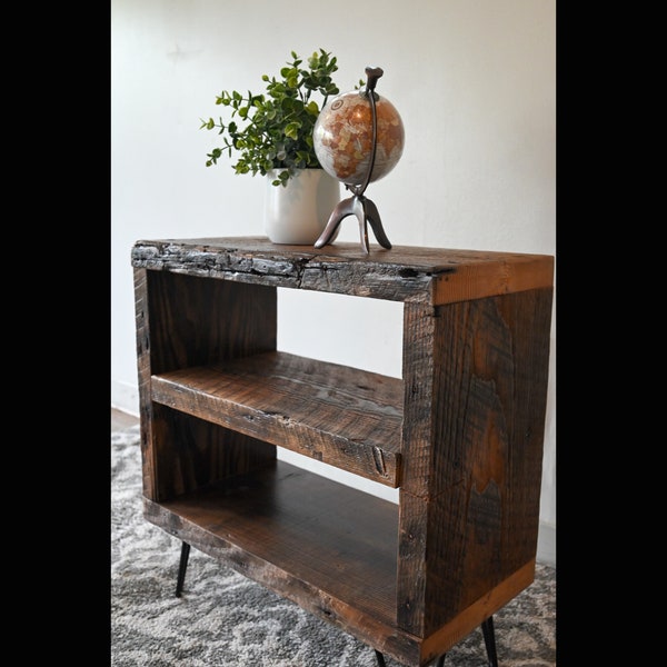 Rustic End Table Etsy