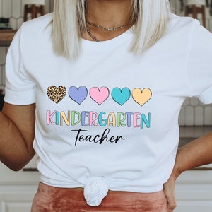 Kindergarten Teacher Shirt, Kindergarten Teacher T-Shirt, Teacher T-Shirt, Kinder Crew Teaching Shirts, Back to School, Elementary Teachers image 1