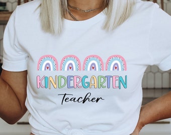 Kindergarten Teacher Shirt, Kindergarten Teacher T-Shirt, Teacher T-Shirt, Kinder Crew Teaching Shirts, Back to School, Elementary Teachers