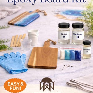 DIY Ocean Epoxy Board Kit | Beginner Resin Craft Set (Made in Canada)