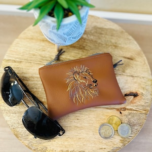 porte-monnaie brodé en tissu, cadeau pour homme