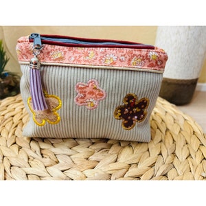 Corduroy pencil case, gift for women