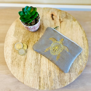 porte-monnaie brodé en tissu, cadeau pour homme