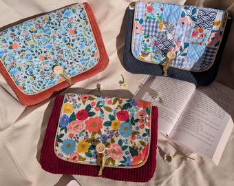 Padded Paperback Book Sleeve with Matching Bookmark | Handmade Fabric Book Protector | Gift for Readers | Book Sleeve