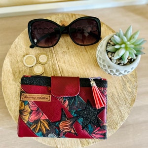 Portefeuille florale en liège, cadeau pour femme