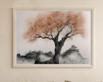 Vintage Chinese Art - Asian Landscape Art, Elegant Home Decor