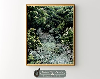 Yayoi Kusama Inspired Dense Forest Wall Art, Maximalist Japandi Print (DIGITAL DOWNLOAD)