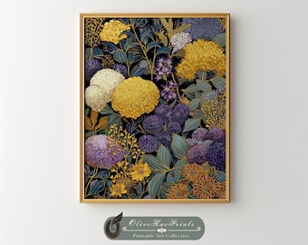 Yayoi Kusama Inspired Floral Print: Dotted Wildflower Art (Digital Download)
