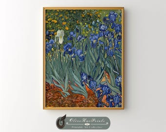Van Gogh Irises Print: Impressionist Floral Garden Art (Digital Download)