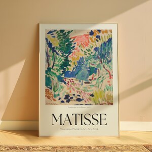 Matisse Exhibition Art Print, Landscape at Collioure Printable Poster, Henri Matisse Wall Decor, Vintage Colorful Wall Art