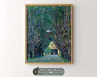 Gustav Klimt Avenue Schloss Kammer Park Print, Cityscape Wall Art (Digital Download)
