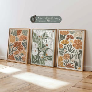 Boho Wildblumen Prints: Abstrakte Blumen Wandkunst (Digitaler Download)