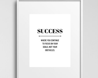 Success Definition, Printable Art , Workplace Art, Motivational Office Wall Art, Office Decor, Inspirational Quote, Motivational Print