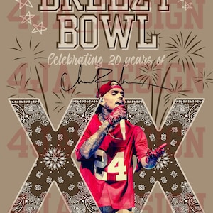 Breezy Bowl XX - Braun, Konzert-T-Shirt, Chris Brown 2025, Sofortdownload, PNG-Datei
