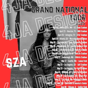 Grand National Tour, Konzert T-Shirt, Kendrick Lamar & SZA 2025, Sofort Download, Beide Farben, PNG Datei