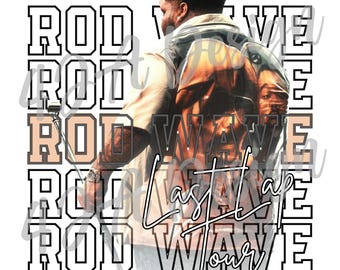 Rod Wave Last Lap Tour T-Shirt Design: Schwarze Schrift PNG (Instant Download)