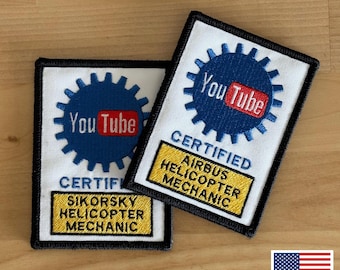 Youtube Aircraft Mechanic Embroidered Patch