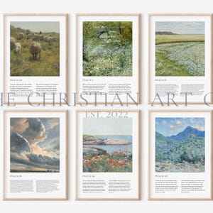 Psalmen Christliche Digitale Wandkunstsammlung, Set von 6 Bibelkunstdrucken, Vintage Glaube Poster Bündel Minimalistischen Glauben Dekor Galerie Set
