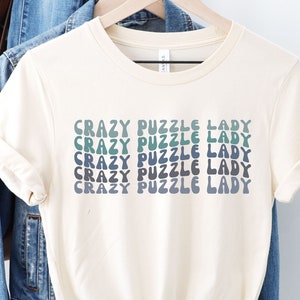 Jigsaw Puzzle Tshirt, Crazy Puzzle Lady Shirt, Gift for Jigsaw Puzzle Lovers, Puzzle Shirt, Jigsaw Puzzle Gift Idea