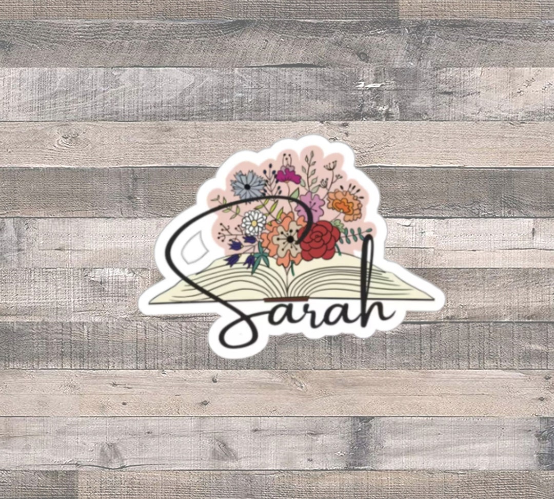Personalized Floral Book Sticker Customizable Name Label for Books ...