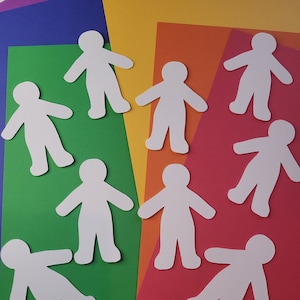 Personas / Niños recortes de aula troquelados para colorear y decorar, decoración del aula, colorear, educativo, aprendizaje, ayuda para profesores