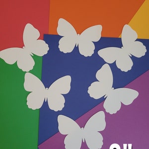 Butterfly cutouts classroom cutouts die cuts for coloring and decorating, classroom decor, coloring, educational, learning, teacher aid