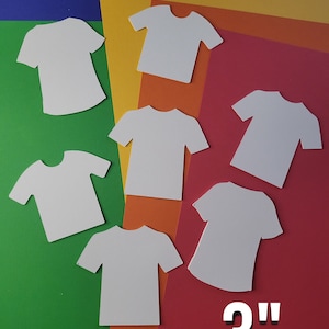 Recortes de CAMISETA, recortes para el aula, troqueles para colorear y decorar, decoración del aula, colorear, educativo, aprendizaje, ayuda para el profesor