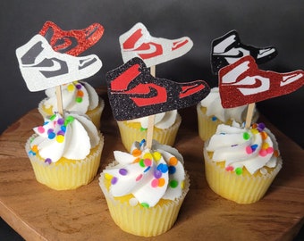 BABECZKI NA SNEAKERKI Air Force Jordan's sneaker lovers czerwone brokatowe trampki czarne brokatowe białe brokatowe trampki sneakerball zestaw 6 szt.