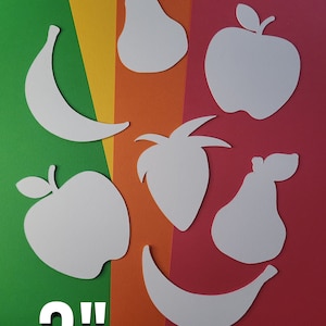 FRUIT cutouts classroom cutouts die cuts for coloring and decorating, classroom decor, coloring, educational, learning, teacher aid