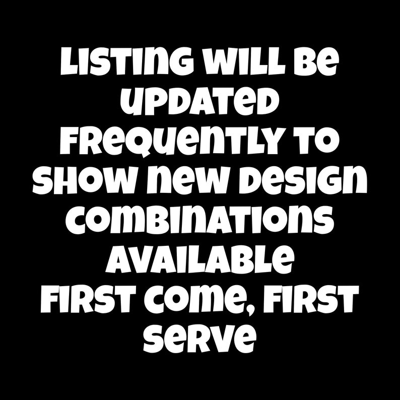 Może przedstawiać: Tekst na czarnym tle, kt&oacute;ry brzmi: "Lista będzie aktualizowana regularnie, aby pokazać nowe kombinacje wzor&oacute;w dostępne. Pierwszeństwo mają osoby, kt&oacute;re zgłoszą się pierwsze."