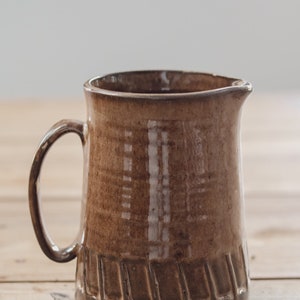 Brown Ceramic Jug Vintage image 3