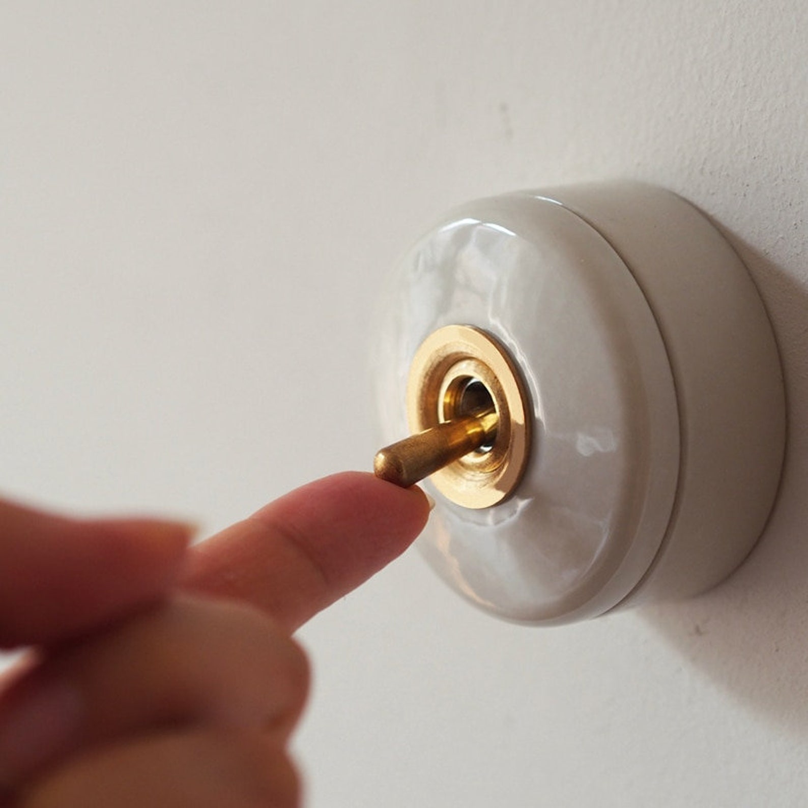Retro Brass Toggle Switch - Etsy