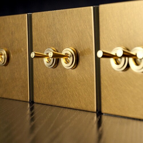 Wall Light Toggle Vintage Brass Switch Etsy