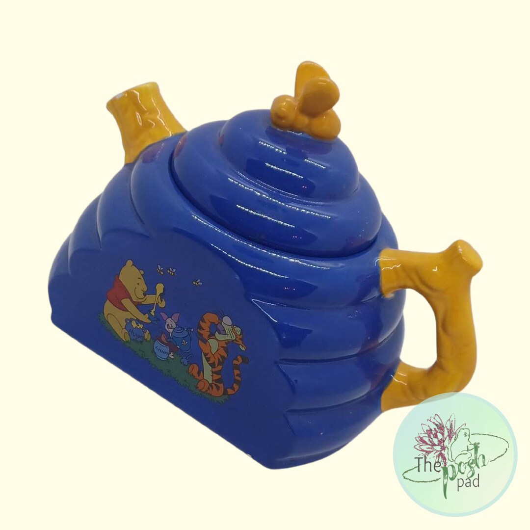 Disney Winnie the Pooh Blue Beehive Teapot Etsy