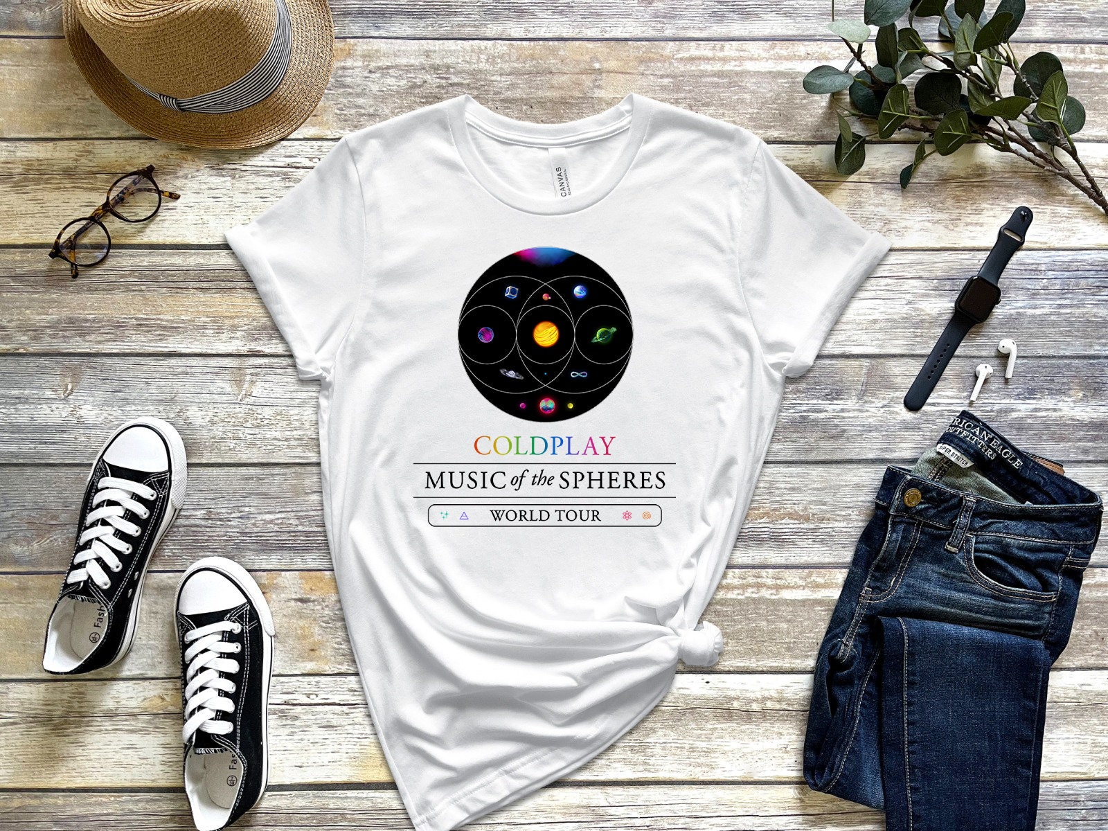 Discover Camiseta Coldplay Music Of The Spheres Tour 2023 Coldplay Concieto para Hombre Mujer