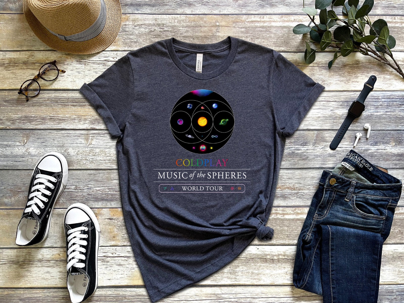 Discover Camiseta Coldplay Music Of The Spheres Tour 2023 Coldplay Concieto para Hombre Mujer