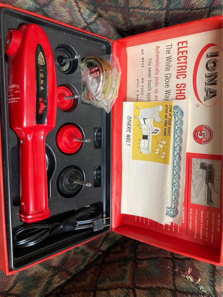 Iona Electric Shoe Polisher W Box and Papers Etsy Canada