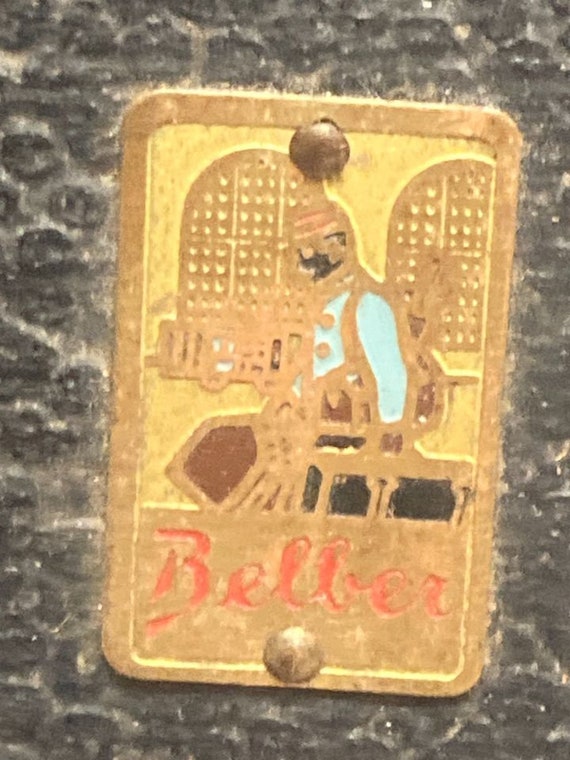 1920s Vintage Antique Belber Suitcase Brass and L… - image 2