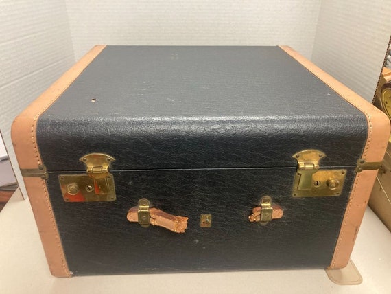 1920s Vintage Antique Belber Suitcase Brass and L… - image 1