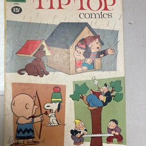 Tip Top Comics / Dell / Peanuts Feb- April 1961 Snoopy & Charlie Brown (Very Good Condition)